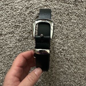 Madewell Black Skinny Western Leather Belt